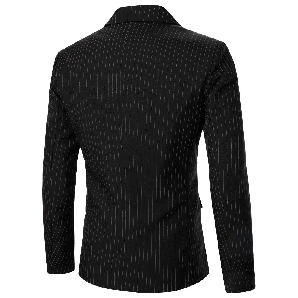 Men's Blazer Simple Line Design Button Pocket Men's Business Casual Suit Formal Meeting Wedding Groom Dinner Blazer
