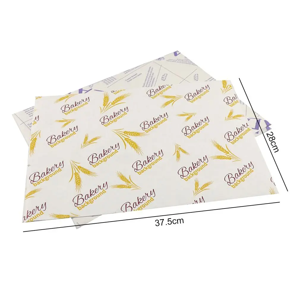 Food Grade Grease Paper Sandwich Wrapping Paper Oil-proof Baking Paper Food Packaging Newspaper Style Bread Oilpaper Baking Tool