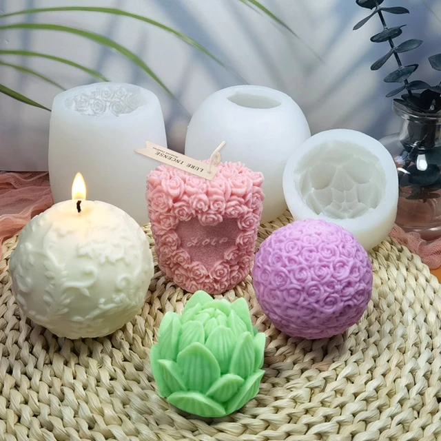 Scented Candle Mold Candle Crystals For Candle Making Candle Mold Cylinder  Cake Decoration Mold Round Shape Soap Mold Flower - AliExpress