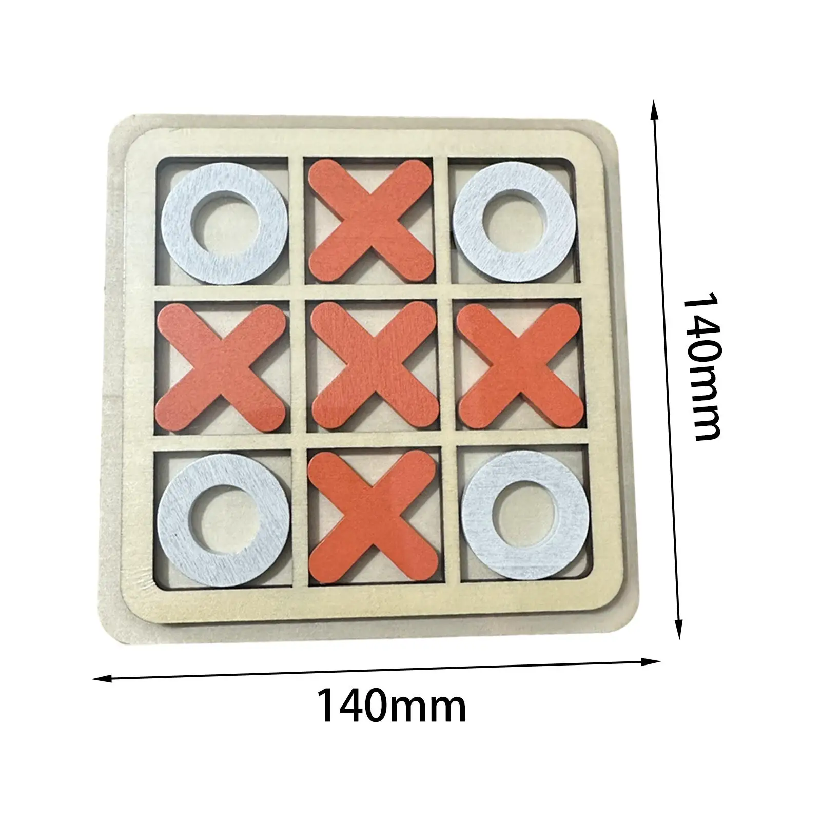 

Wood Tic TAC Toe Game Set Funny Table Game Classical Family Games Party Favor Brain Teaser for Gifts Families Indoor Outdoor