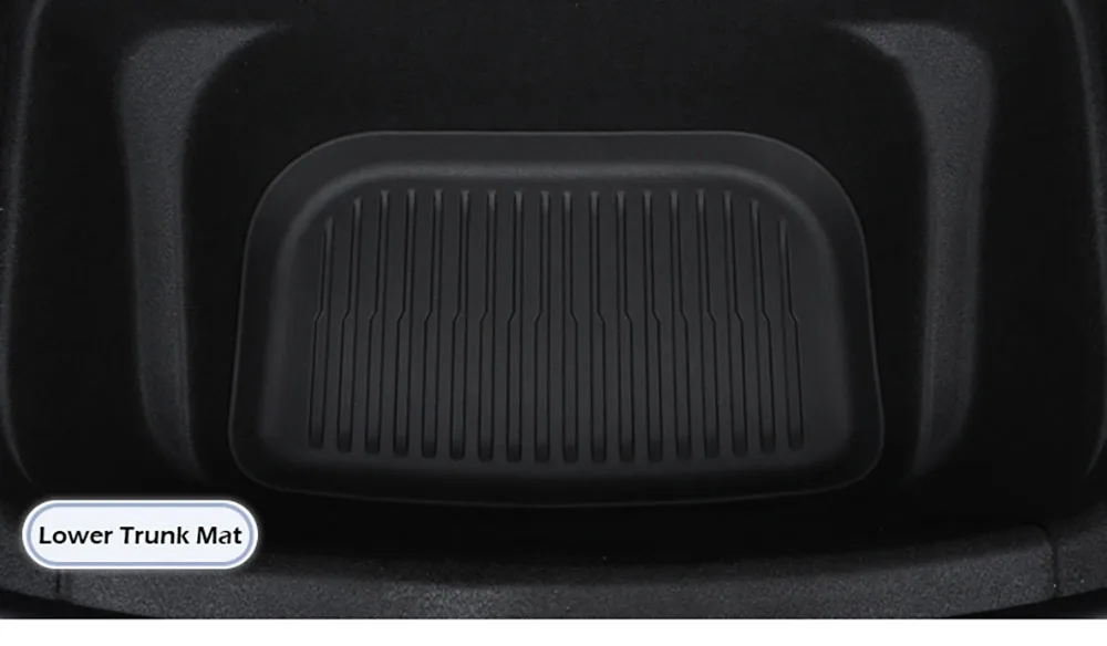 Floor Mat with Door Sill Strip For 2025 Tesla Model Y Juniper Launch All Weather TPE Trunk Cargo Liner Boot Mat Backrest Pad