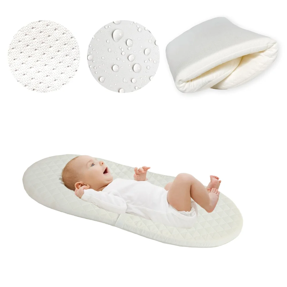Foldable Baby Changing Pad Moses Basket or Oval Bassinet Mattress Pad with Ultra Soft Cover Changing Table Topper for Dresser