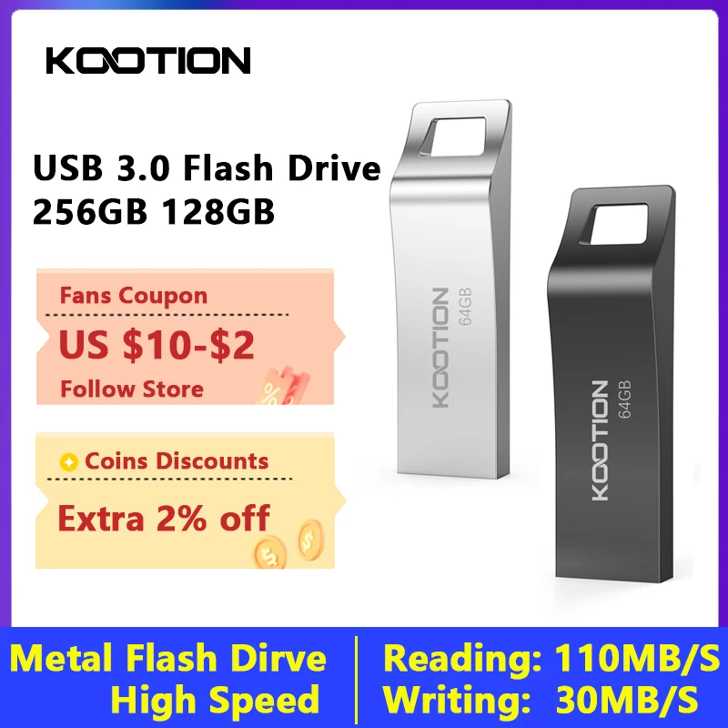 KOOTION U18 Mini Pendrive 32gb USB Flash Drives 3.0 Pen Drive 128GB 64GB 16GB Cle Usb Memory Stick Device Flash Disk On Key 3 0