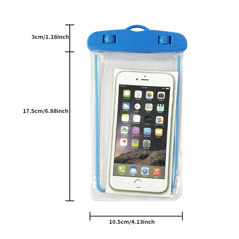 Mobile Phone Waterproof Bag Touch Screen Swimming Drifting Diving Air Bag Transparent Sealed Protective Outdoor 1 PC