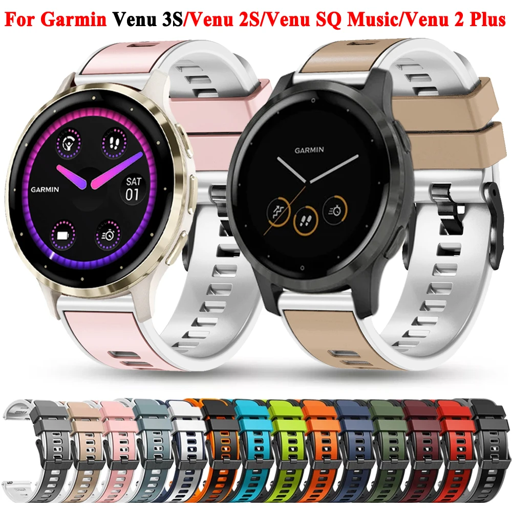 Cinturino Per Orologio Intelligente Da 18Mm 20Mm Per Garmin Venu 3S / 2S / Venu 2 Plus / Venu Sq 2 Cinturino Per Cinturino In Silicone Musicale