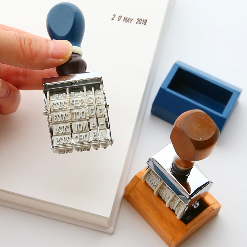 Dal 2024 Al 2035 Data Stamp Seal Retro Art Nostalgia Roller Data Seal Regolabile Mese Data Stamper Data Timbri Giorno Mese Anno