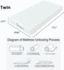 4 Inch Twin Mattresses, Memory Foam Mattress, Children’s Rooms Mattress, Mattress is Very Comfy,CertiPUR-US Certified【2024 New V 2