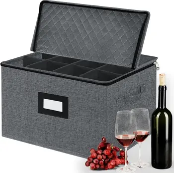 Foldable Wine & Goblet Storage Box – 12 Grid 1