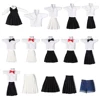 30 cm Doll Clothes Multistyles Doll Mini T-shirt Skirts Doll Accessories Navy Style Clothes for 1/6 Doll Kids DIY Gift Toys 1