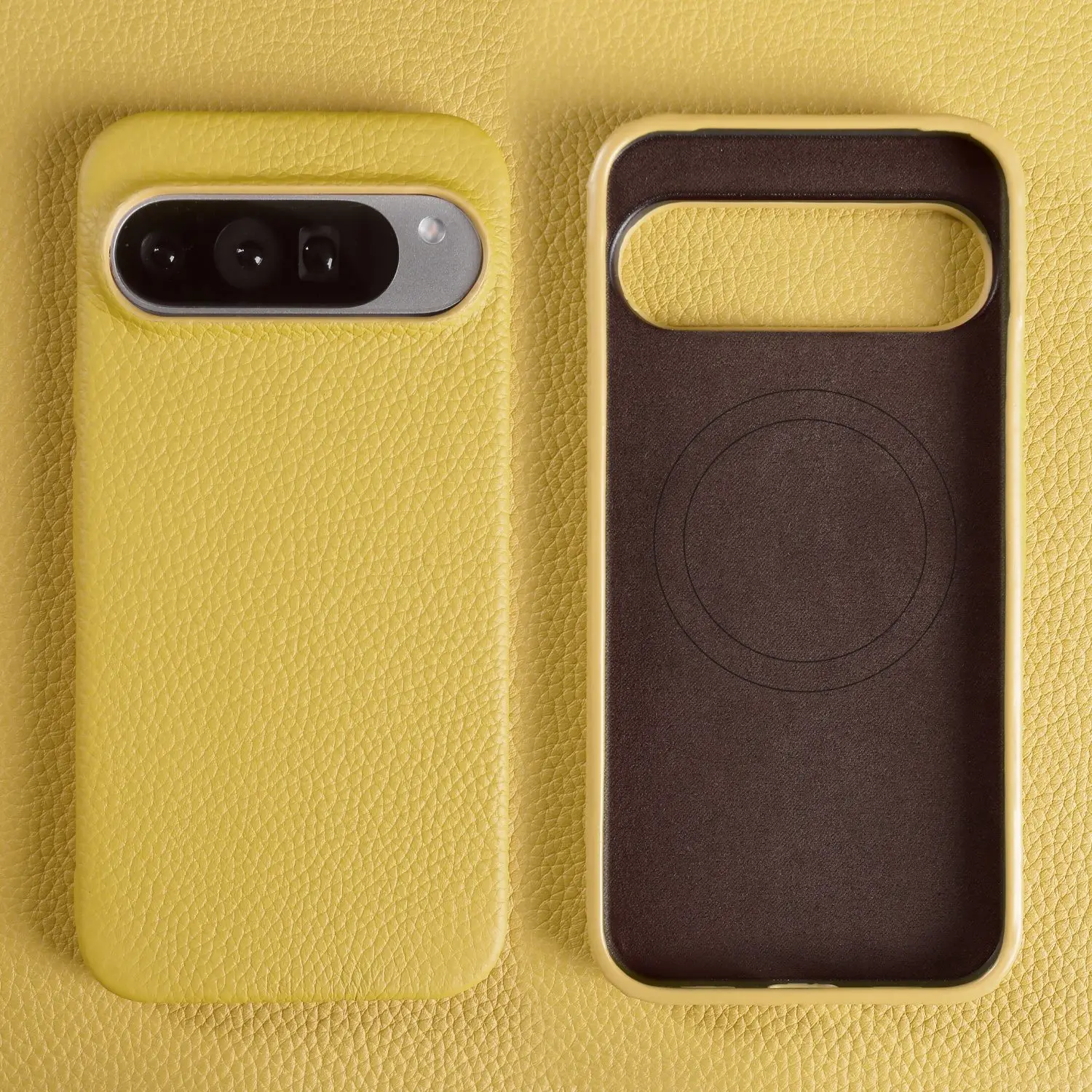 Luxury Magnetic Genuine Leather Case – Premium Shockproof Back Cover with Full Protection and MagSafe Compatibility
