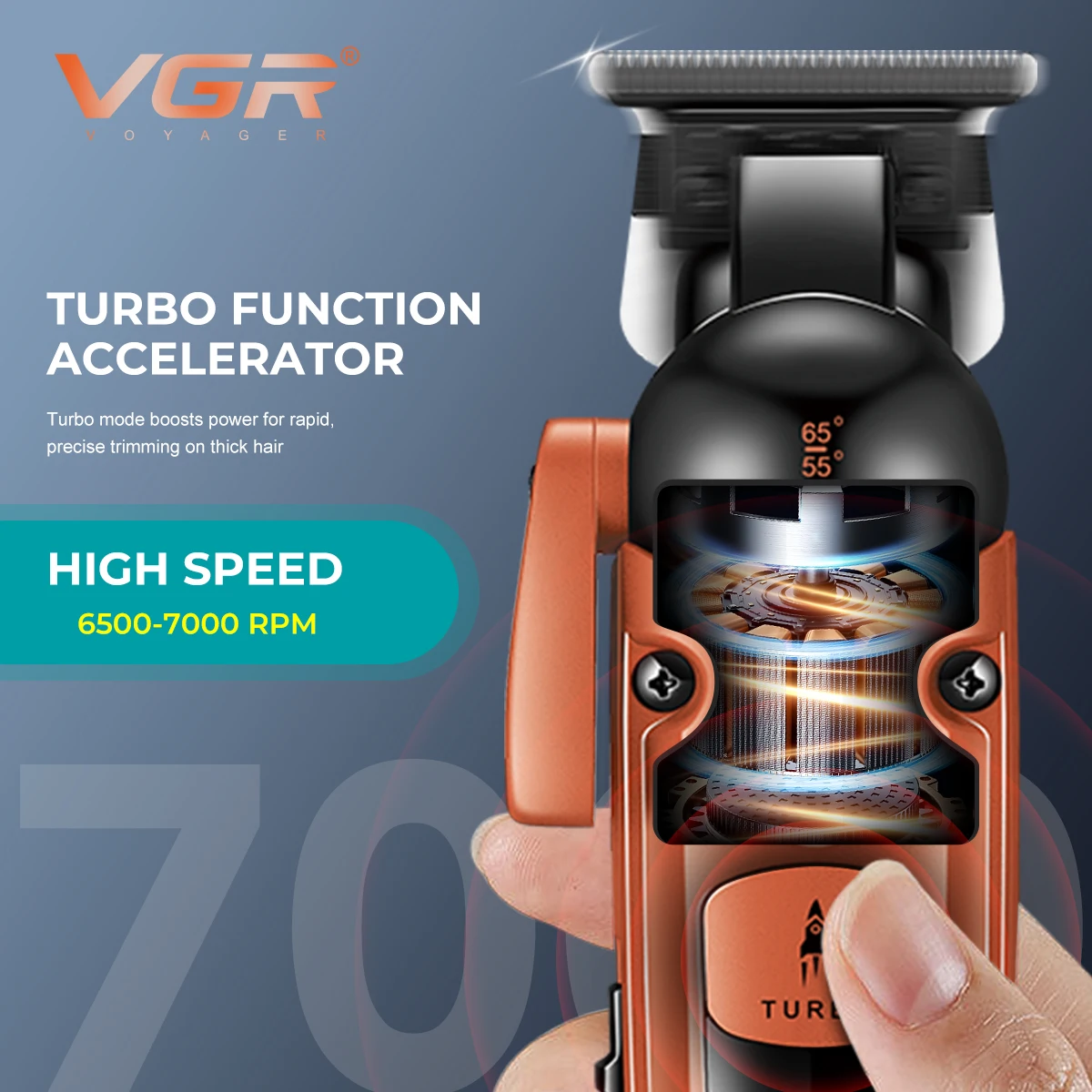 VGR ماكينة حلاقة شعر كهربائية ماكينة قص شعر احتراف...