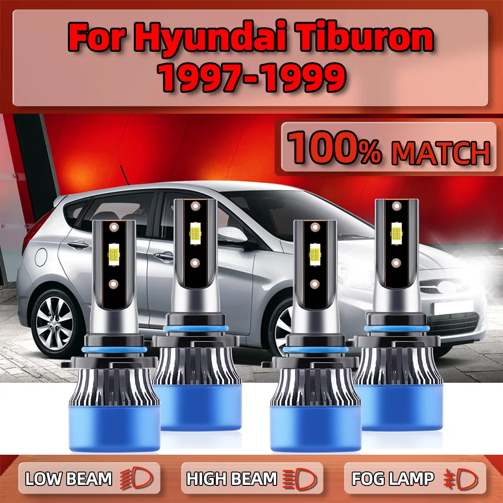 

Canbus LED Headlight Bulbs 40000LM 240W HB3 9005 HB4 9006 Car Headlamps 6000K White 12V For Hyundai Tiburon 1997 1998 1999
