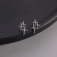 New Heart Stud Earrings for Women Hypoallergenic Daily Wear Minimalist Cute Star Silver Color Ear Girls Pierc Jewelry Gifts