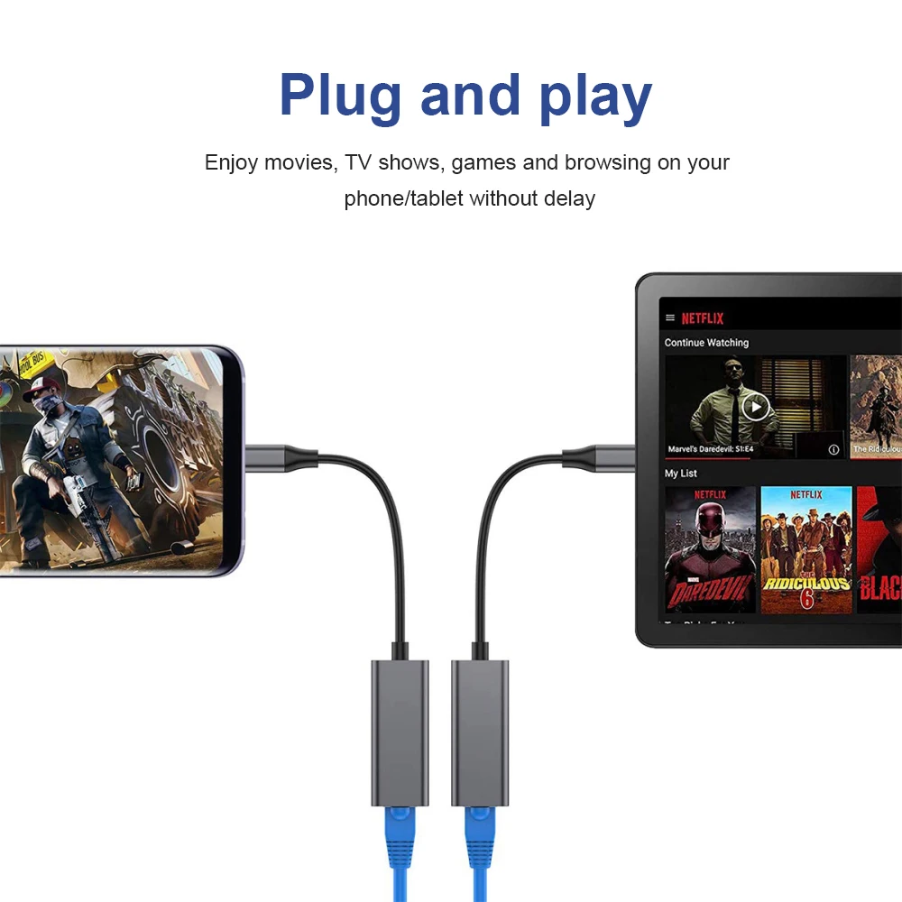 3.0 2.5G LAN 기가비트 이더넷 어댑터, RTL8156B, 2500, 1000, 100Mbps, USB C 3.1, RJ45 네트워크 카드, 노트북 데스크탑 PC용