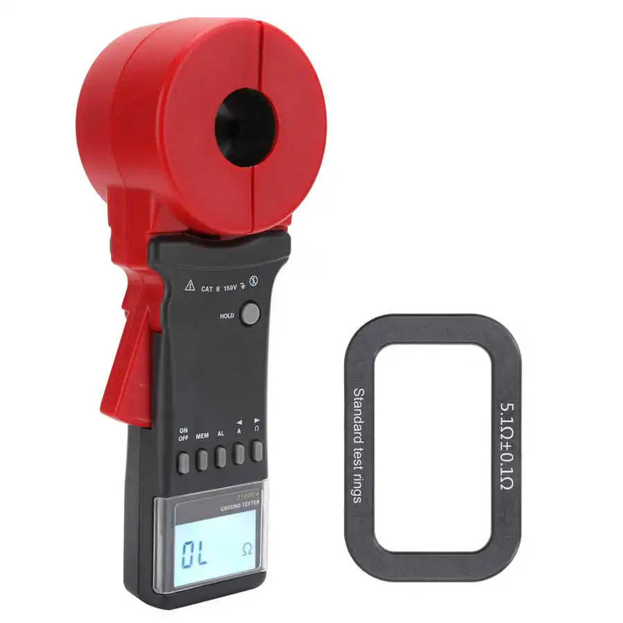 ETCR2100A+ ETCR2100C+ Digital Display Clamp Ground Earth Resistance Tester 1-200&Omega; Loop Resistance Measure Device Plus JA55