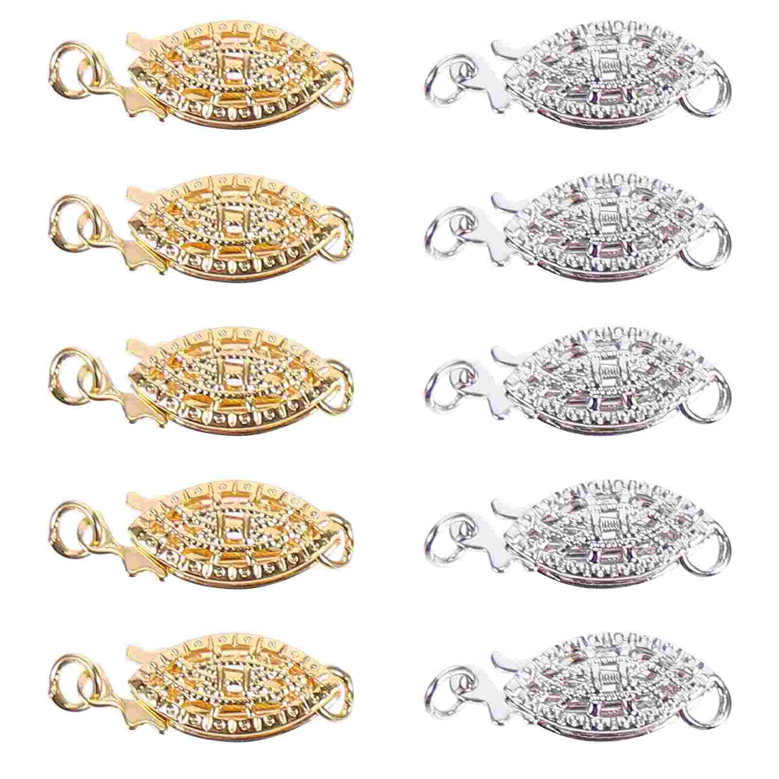 

Rhinestone Necklace Pearl Filigree Fish Hook Jewelry Slide Clasps Bracelet Connector Layered Necklaces