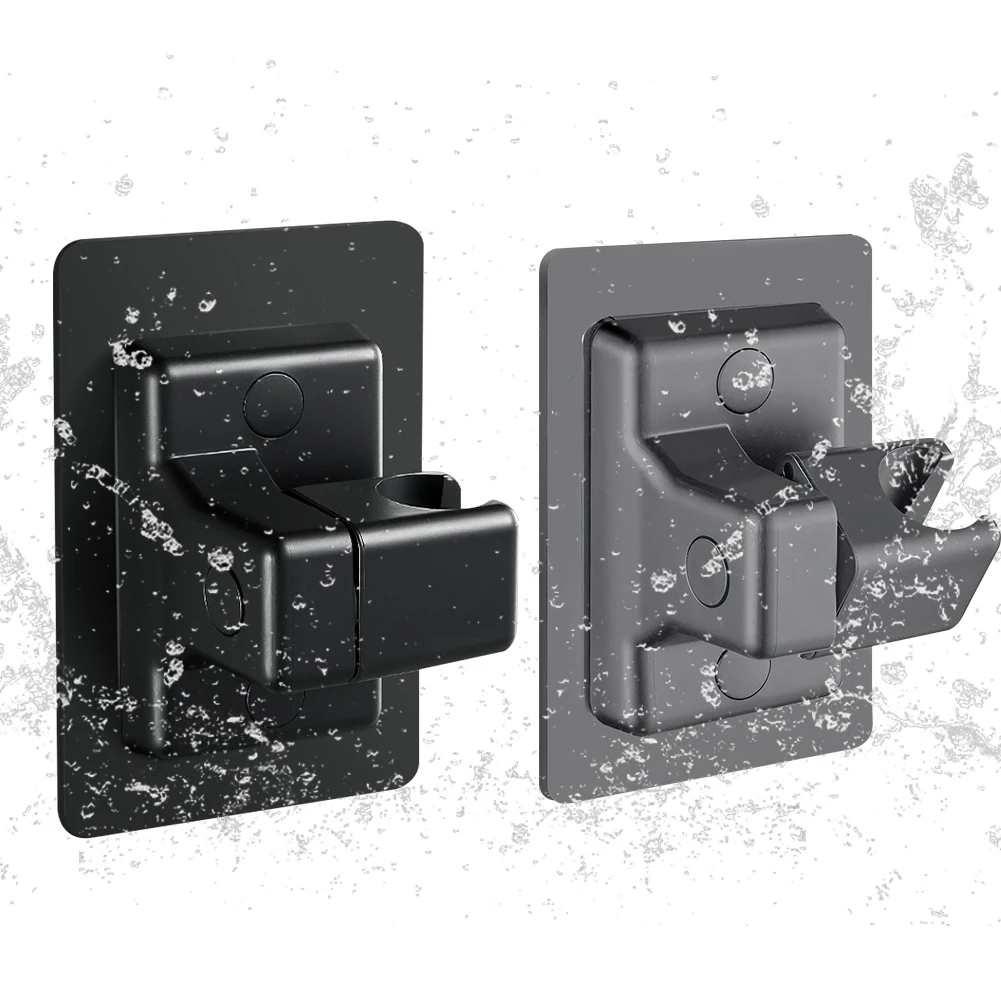 Plating Shower Rail Head Holder 360° Adjustable Handheld Sprayer Fixed Base Showerhead Suction Cup Stand Bathroom Accessories