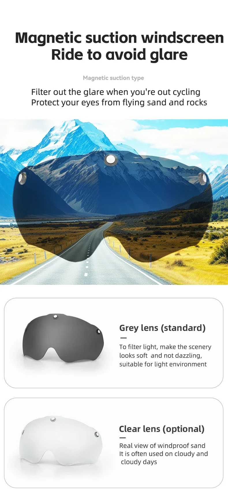 ROCKBROS Fahrradhelm Leichter integrierter Helm Kopfschutz Schutzhelm mit Schutzbrille Herren Damen MTB Rennrad Helm – Detail 11