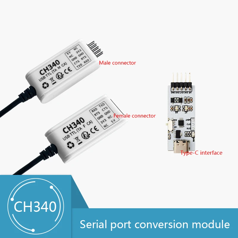 

Модуль последовательного порта CH340 USB-TTL, модуль с щеткой загрузчика STC, штекер клеммы, гнездо клеммы