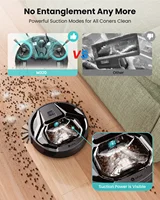 Lefant M320 6000Pa Powerful Suction Robot Vacuum Cleaner with Mop ,210 Mins Runtime,800ML Visible Dustbin,Carpet Detection 2