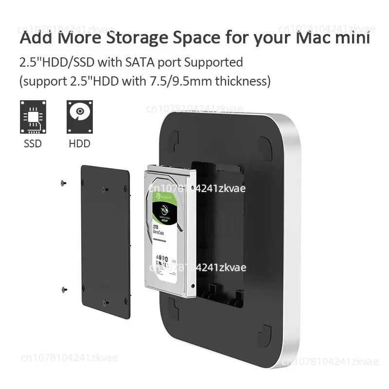 HDMI 도킹 스테이션 C타입 USB 3.0 허브, Mac Mini Colorii MC25 Pro Max HDD 하드 드라이브 인클로저, 4K, 8 in 1