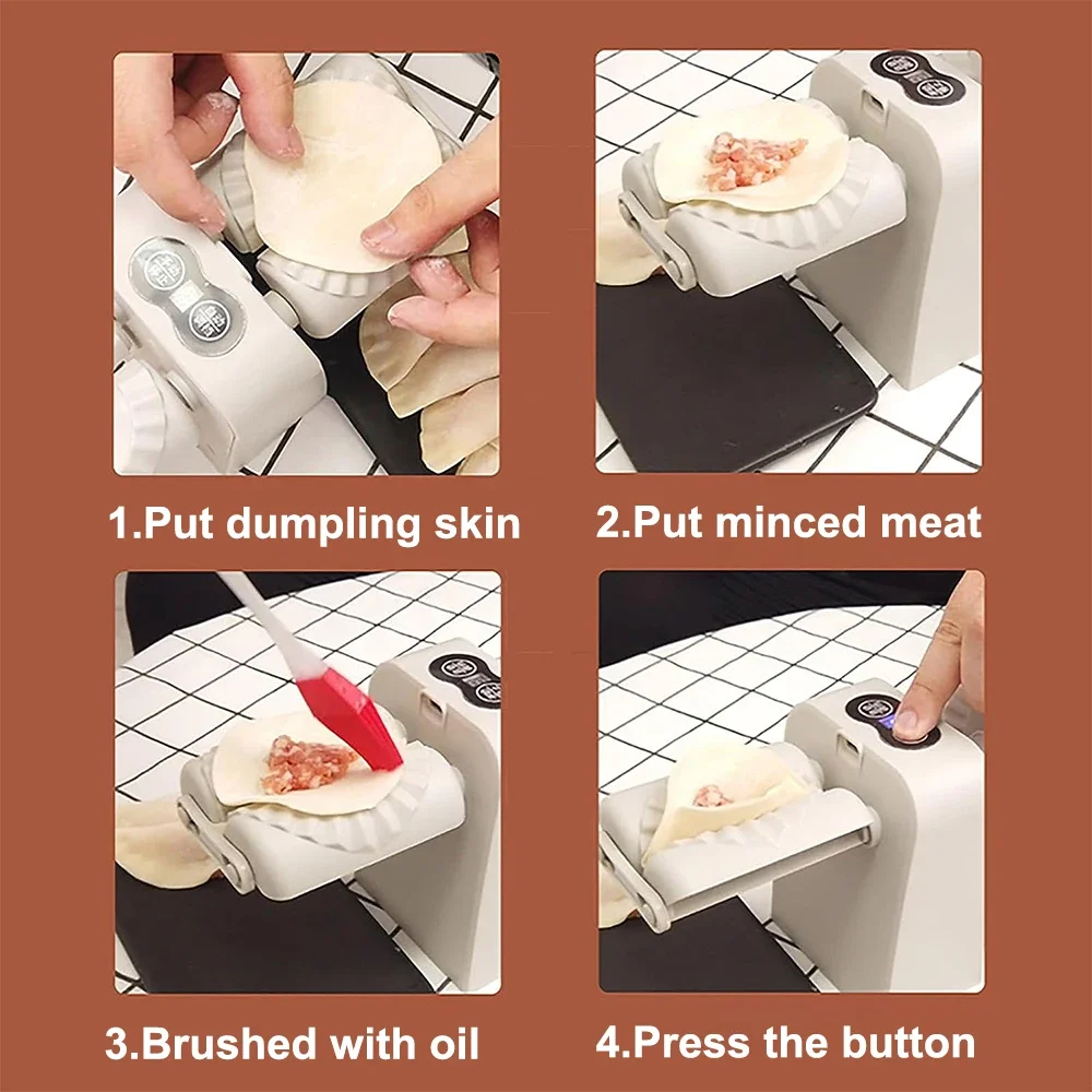 Electric Dumpling Maker Machine Double Head Dumpling Mould Automatic Press Skin Mould Manual Accessories Kitchen Tool dumpling maker