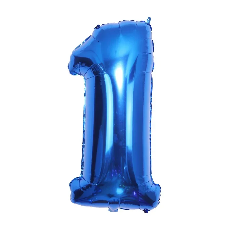 1 Pc 32 Inch Foil Balloon Number 0 1 2 3 4 5 6 7 8 9 Boys Girls Birthday Party Decorations Deep Blue Balloons Party Supply