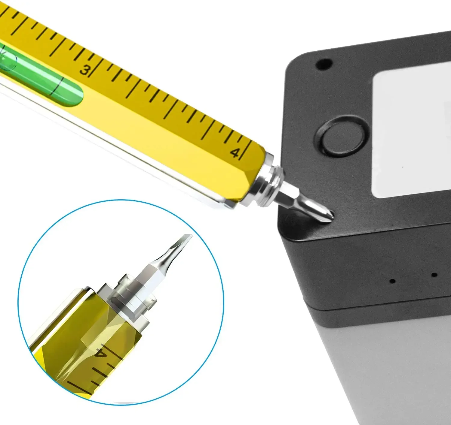 7 in1 Multifunction Ballpoint Pen with Modern Handheld Tool Measure Technical Ruler Screwdriver Touch Screen Stylus Spirit Level multifunction ballpoint pen