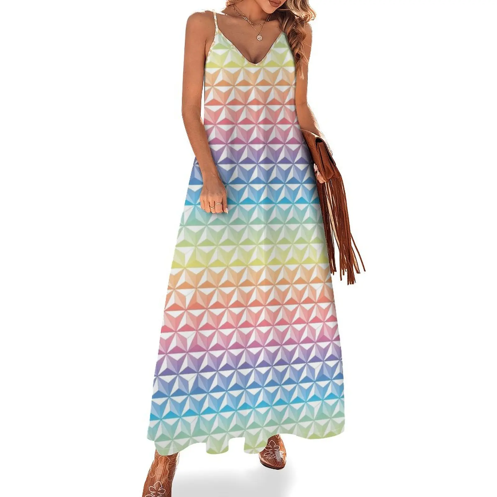 

Geodesic Sphere, Rainbow Sleeveless Dress cute dress bandage dress