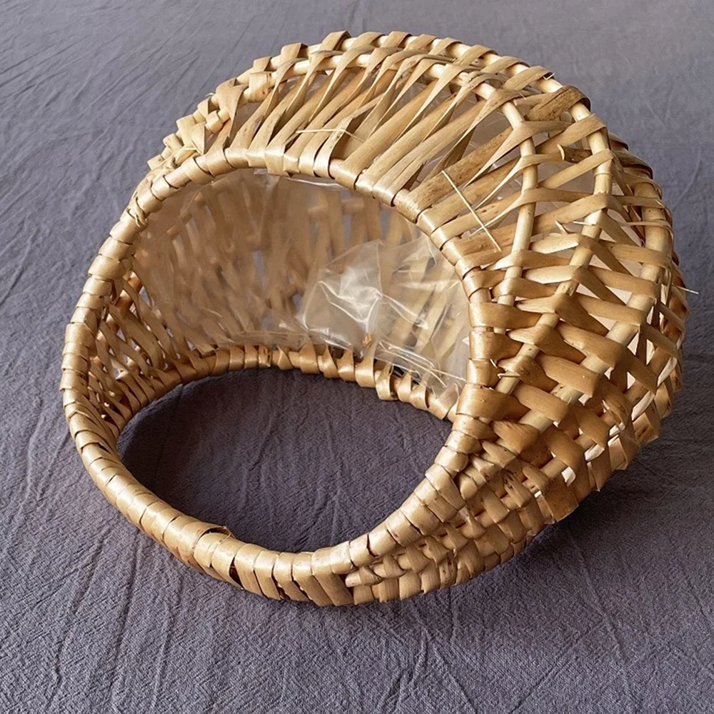 Wicker Rattan Basket Woven Flower Basket For Home Wedding Rattan Storage Basket Flower Girl Hand Basket Home Decor Storage Baske 2