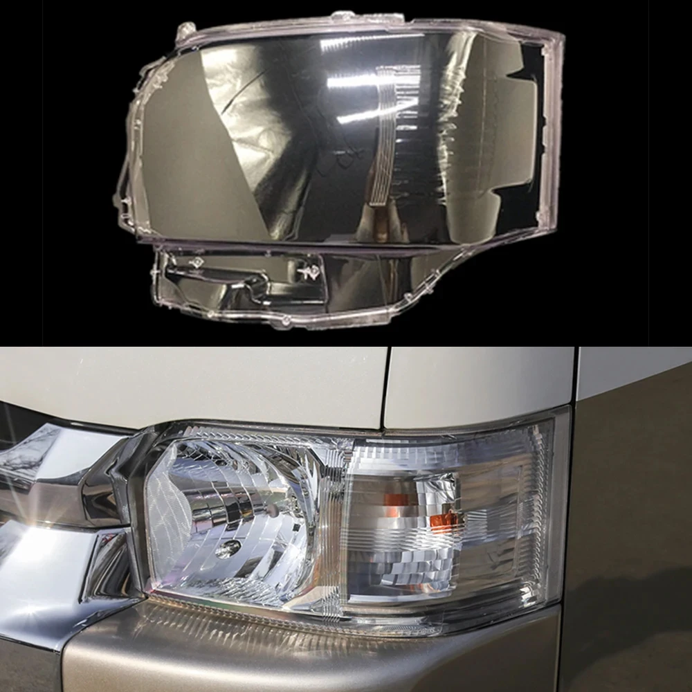 

For Toyota Hiace 200 2005~2010 Headlight Cover Transparent Mask Headlamp Lamp Shell Lens Replace Original Lampshade Plexiglass