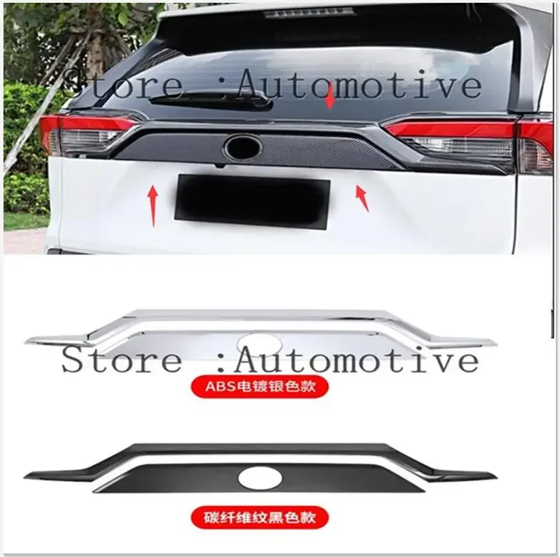 

For Toyota RAV4 RAV 4 2019 2020 2021 2022 Carbon Fiber Rear Upper Trunk Lid Cover Trim Tailgate Boot Protection Strip Accessorie