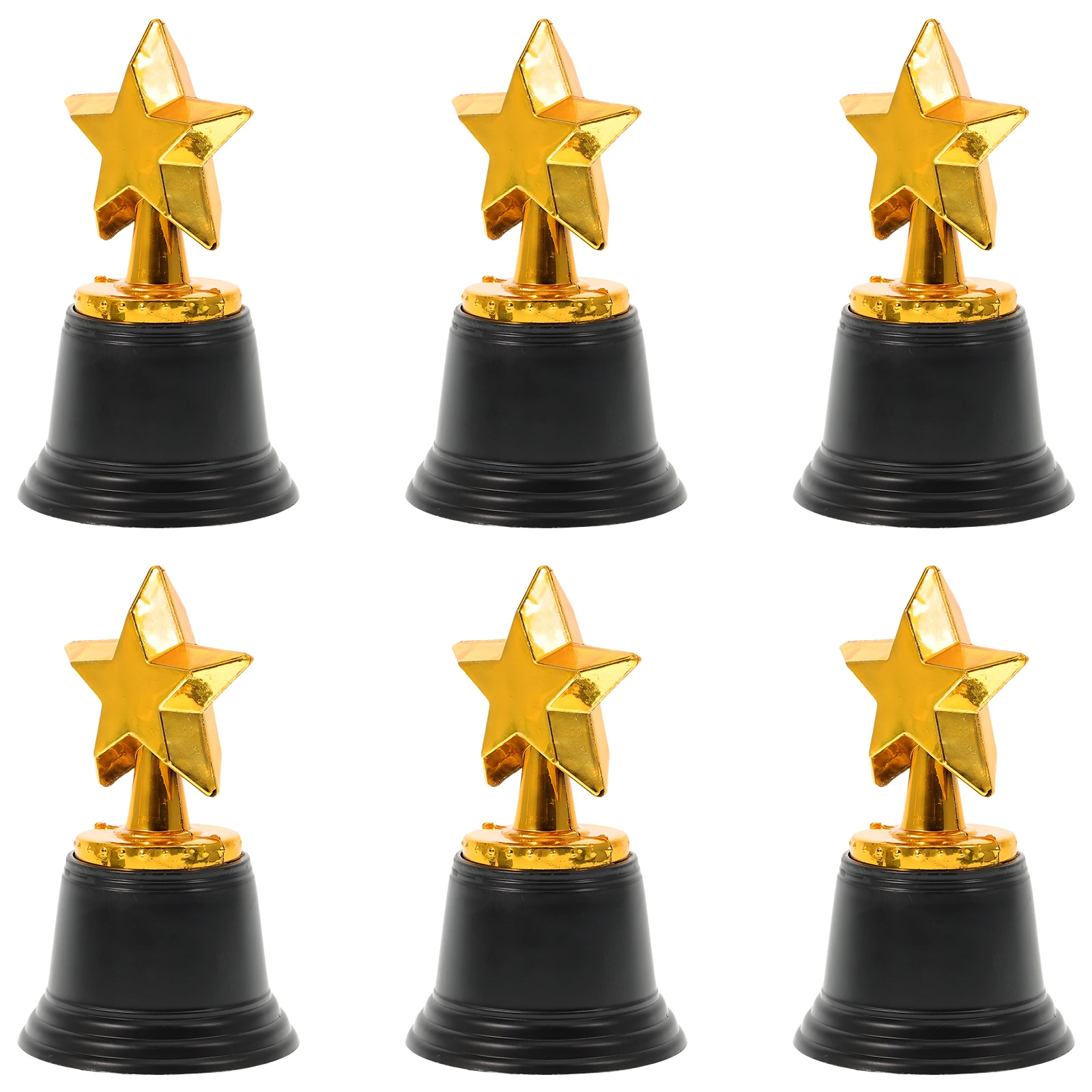 

6pcs Golden Award Star Trophy Reward Prizes For Party Celebrations Ceremony Appreciation Gift Awards Gift Props For Winning