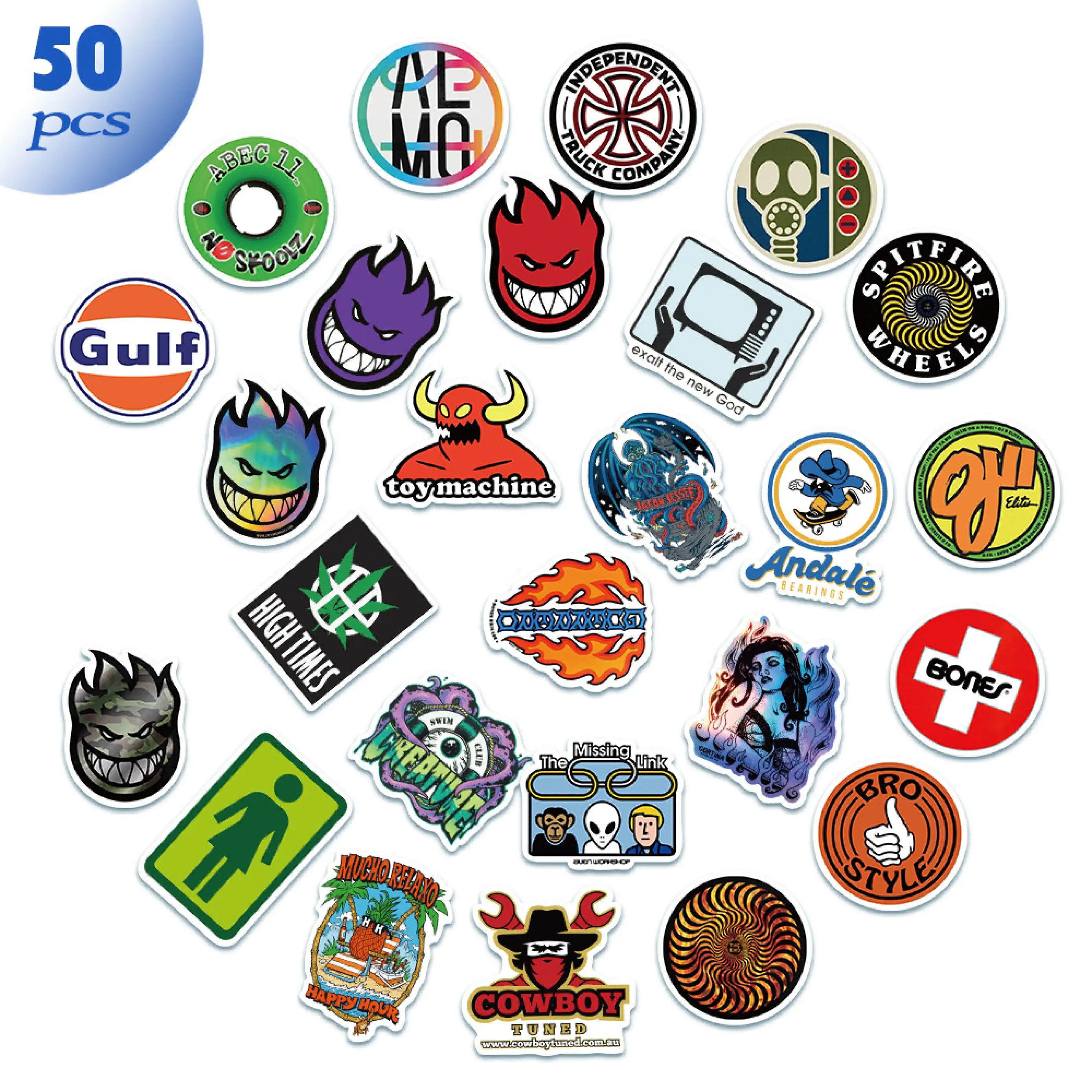 10/30/50pcs cool skateboard fashion Stickers For Suitcase Skateboard Laptop Luggage Fridge Phone Car Styling DIY Decal 3