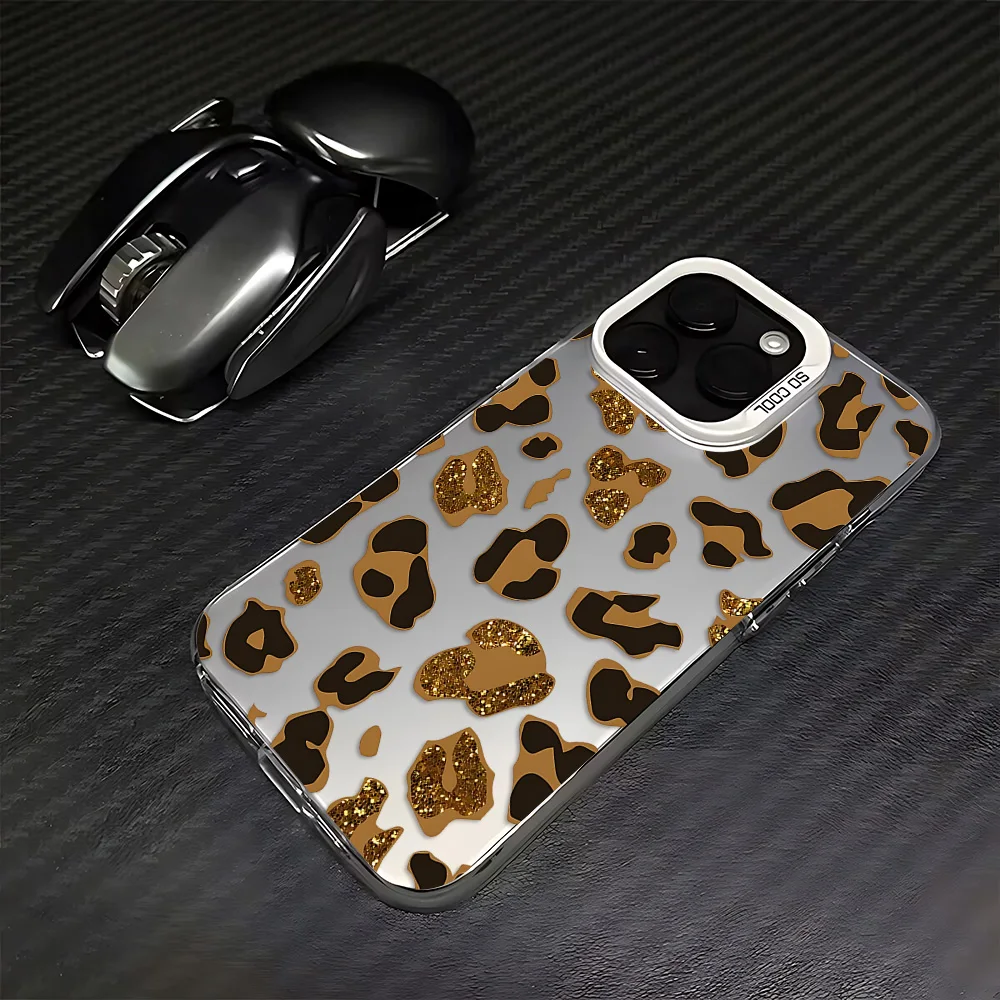 Shiny Colorful Leopard Print Anti-Fall Phone Case