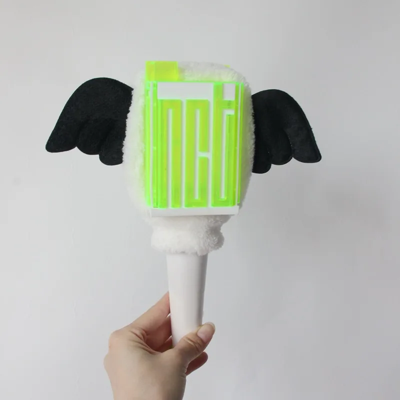 한국 NCT 형광 막대 지지대 조명 세트, 썬더 해머 핸드 라이트 지지대 막대, NCT 봉제 보호 커버, 생일 선물