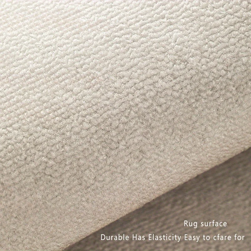 Modern Simple Beige Bedroom Study Carpet Line Design Computer Chair Rug Special Corrugated Pattern Dressing Table Non-slip Mat 4