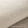 Modern Simple Beige Bedroom Study Carpet Line Design Computer Chair Rug Special Corrugated Pattern Dressing Table Non-slip Mat 4