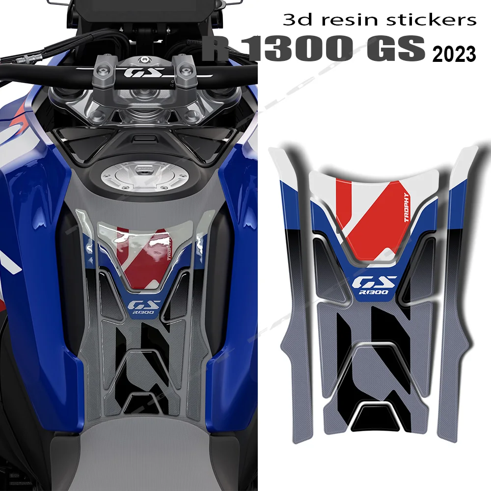 

Для BMW R1300GS тройные черные аксессуары для мотоциклов 3D наклейка из эпоксидной смолы коврик для резервуара защитный комплект 2023-2024