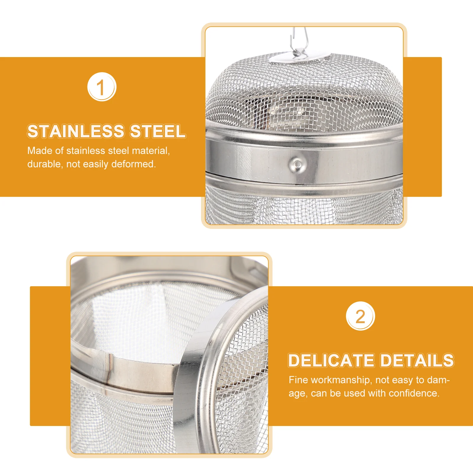 Tea Strainer Tea Filter 2 Pcs Jewelery Cleaner Rack Seasoning Balls Jewelry Watch Cleaning Basket Stainless Steel Tea Strainer