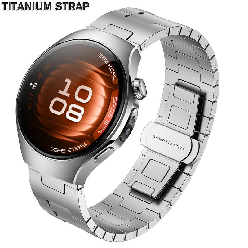22mm Luxury Titanium Men's Metal Bracelet Watch Band