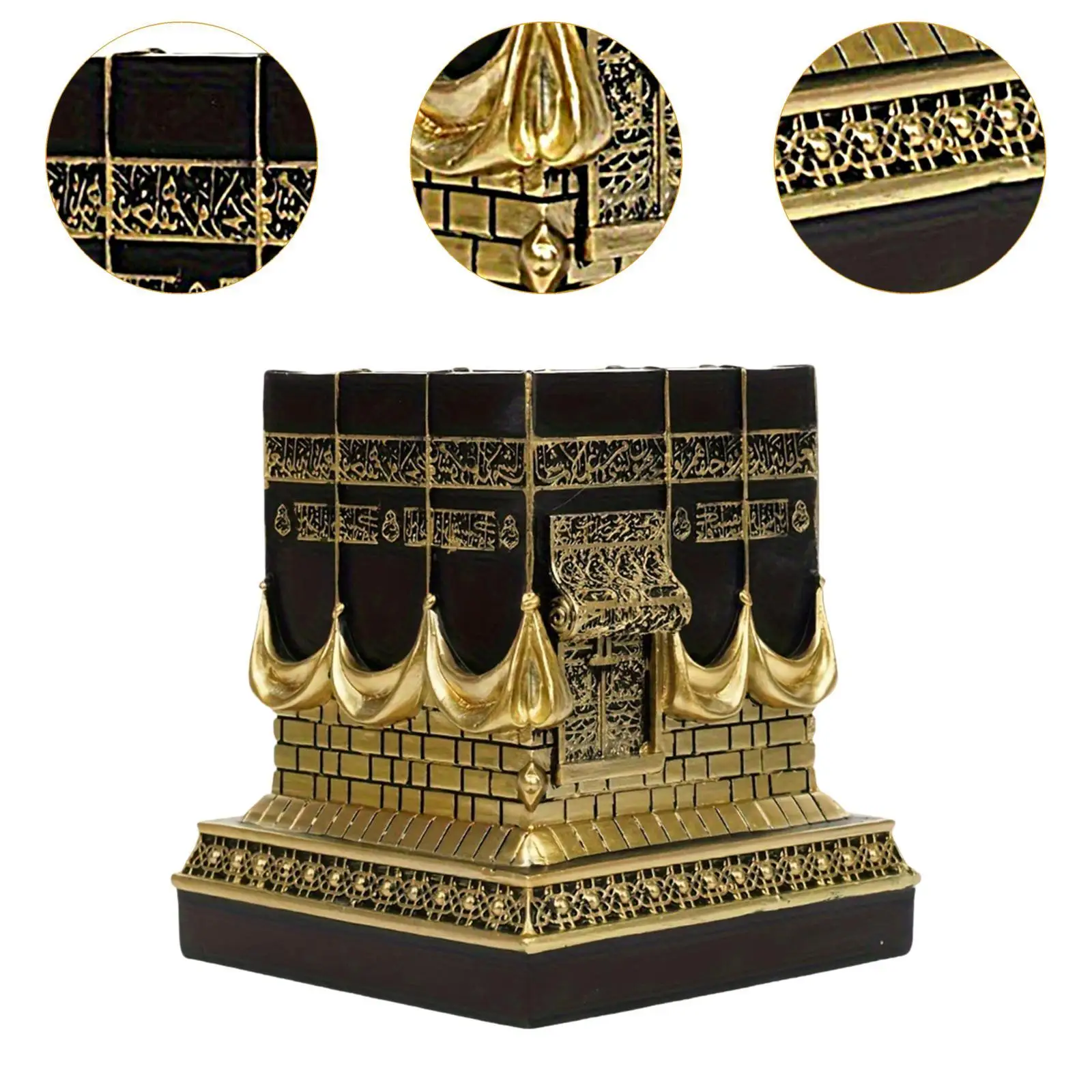 Handicraft Tabletop Statue, Kaba Islamic Replica Model, for Home, Handicraft Tabletop Statue, Kaba Islamic Replica Model, for Home,