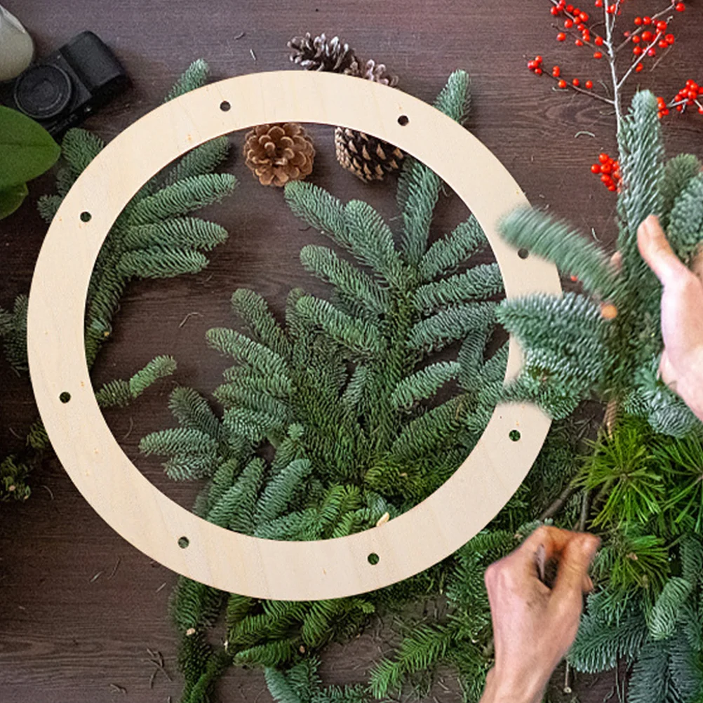 

29x29cm Hanging Round Wreaths Frames Wooden Circle Wreath Rings For DIY Crafts Wedding Flower Rack Xmas Hanging Home Decor