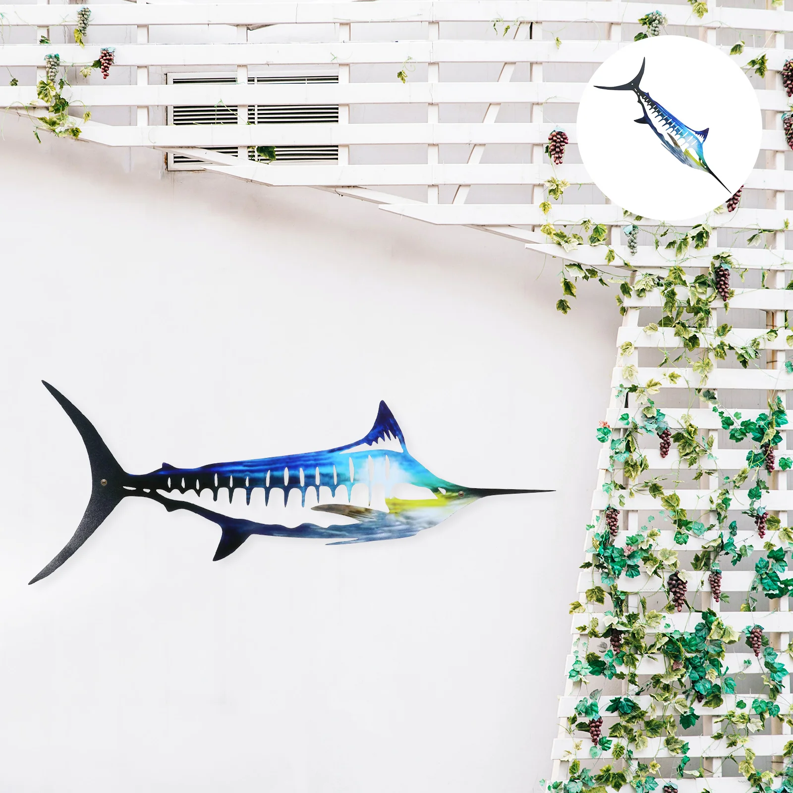 

Настенный декор в форме рыбы, настенная подвесная скульптура в виде рыбы, настенное украшение для ресторана