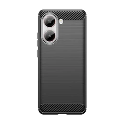 Deluxe Ultra - Thin Brushed Carbon Fiber Shockproof Case for Poco M8 Pro (Black)
