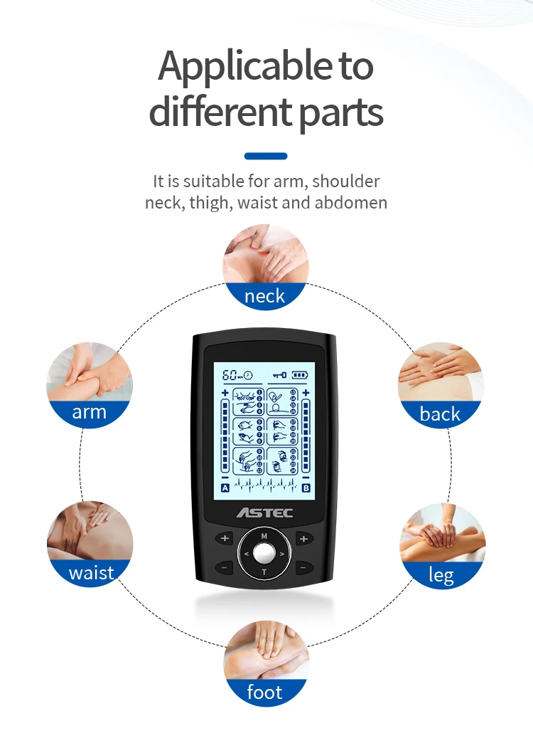 TENS Patch Rechargeable Cordless TENS Unit for Back Pain Relief with P