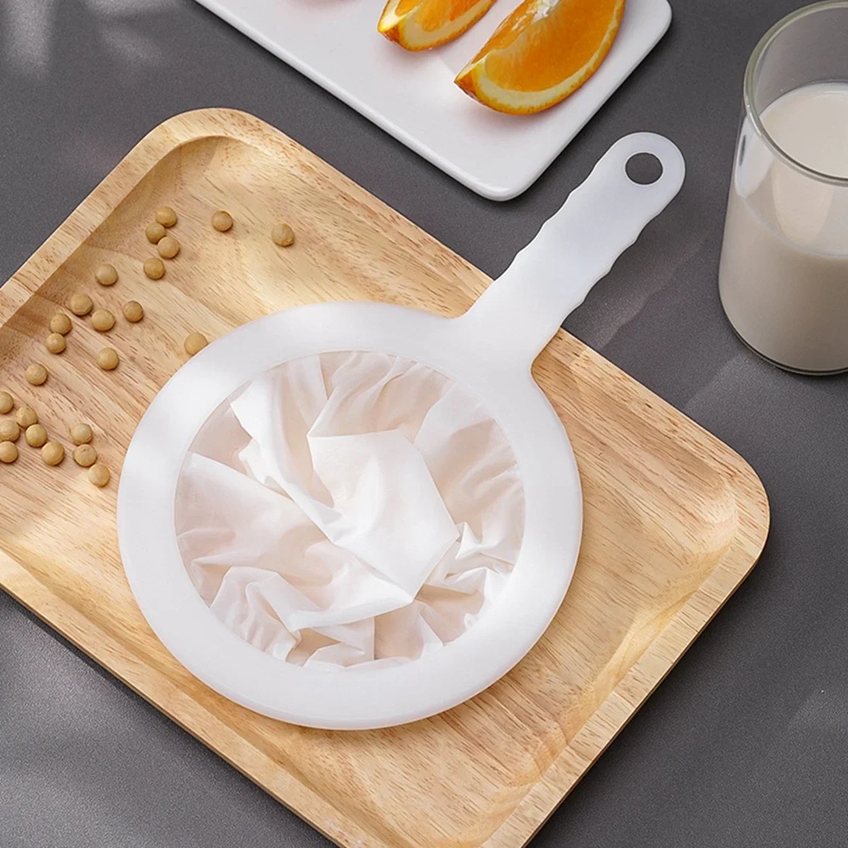 Fine Mesh Strainer Spoon Kitchen Food Strainers Reusable Fine Colander Mesh Sieve Strainer for Juice Soy Milk Coffee Wine Filter