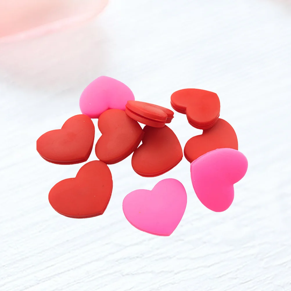 

10 Pcs Tennis Vibration Dampeners Absorbers Racket Silicone Rackets Heart Shaped Racquet Balls Damper