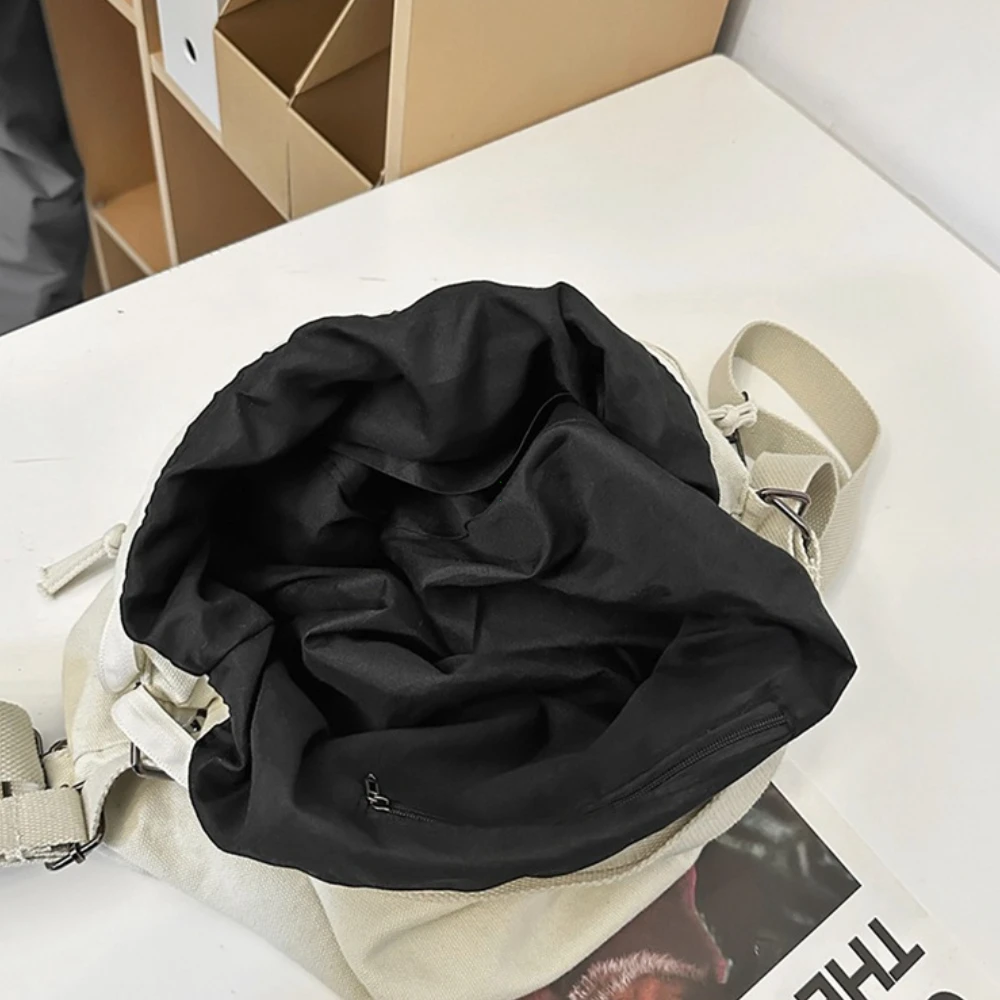Women's Backpack Multi-purpose Bag Large Capacity Pure Color Design Versatile Commuter Crossbody Bag Trendyy Canvas Bag Сумка - 6