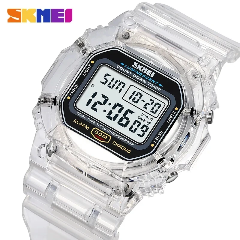 

SKMEI Back Light Display Stopwatch Digital Watches Mens 5Bar Waterproof Multifunctional Count Down Date Wristwatch reloj hombre